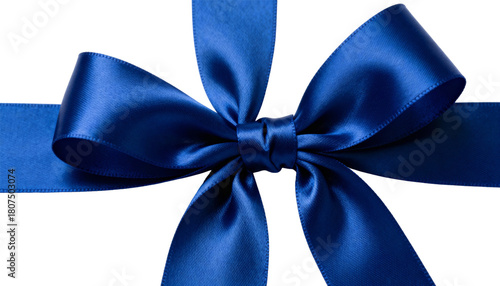 Close Up Of A Vibrant Blue Satin Ribbon Bow On Black Background silk