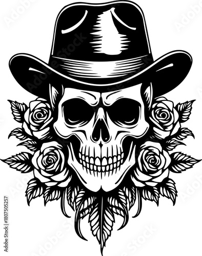 Rosebound Rebel Skull