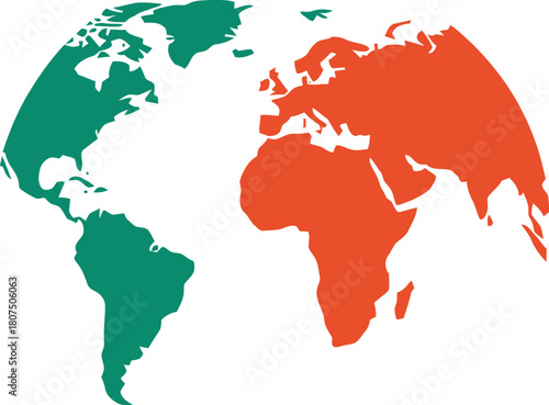 Global network connected world map icons digital communication technology and earth globe representing international business finance and travel isolated on white background