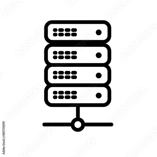 Server rack icon representing backend functionality in development  