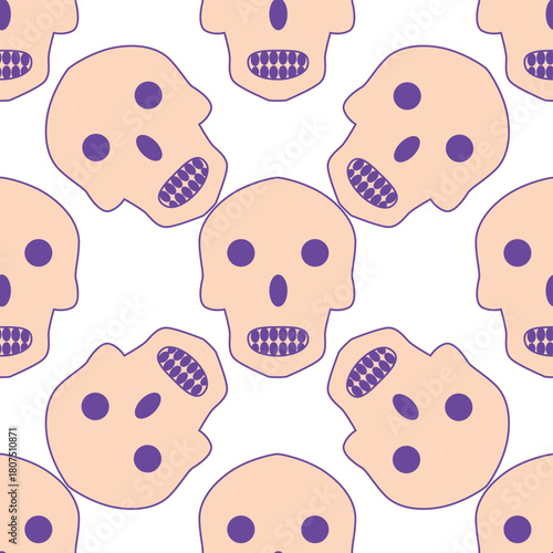 Magic seamless pattern with constellations, sun, moon, magic eyes, clouds and stars. Mystical esoteric background for design