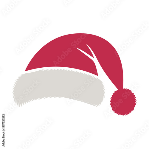 Santa Hat Vector Illustration for Christmas Holiday, Festive Season, Winter Celebration and Greeting Card Designs
