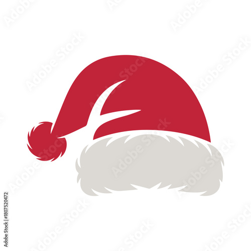 Santa Hat Vector Illustration for Christmas Holiday, Festive Season, Winter Celebration and Greeting Card Designs