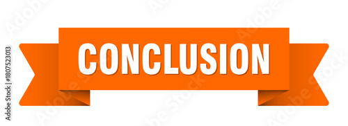 conclusion ribbon isolated on transparent background. conclusion ribbon