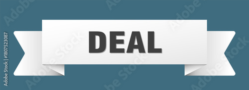 deal ribbon isolated on transparent background. deal ribbon