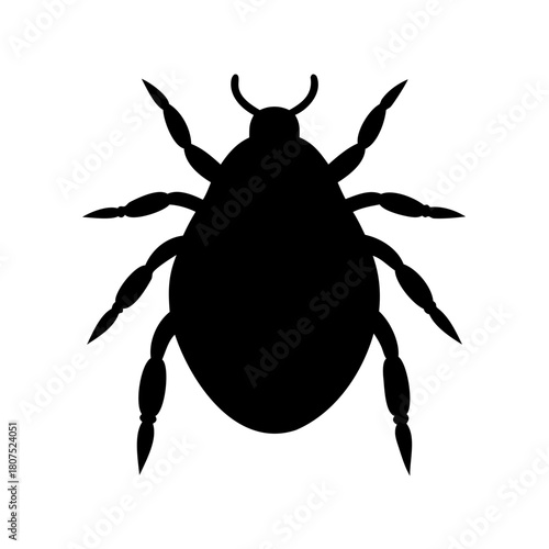 Tick insect parasite outline icon vector illustration Vector, illustration