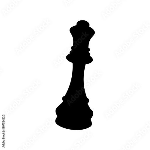Chess queen silhouette representing strategy and power Vector, illustration