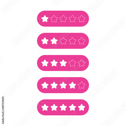 Rating bar stars button choice