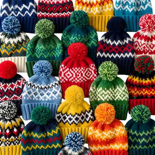 Colorful Knitted Winter Hats Collection