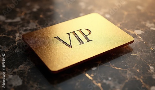 luxury textured plate with embossed 3d vip typography