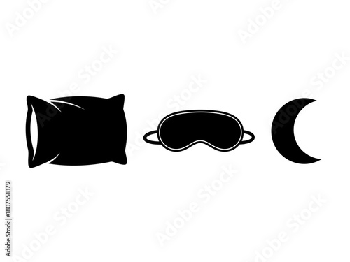 Nighttime Sleep Icon Set