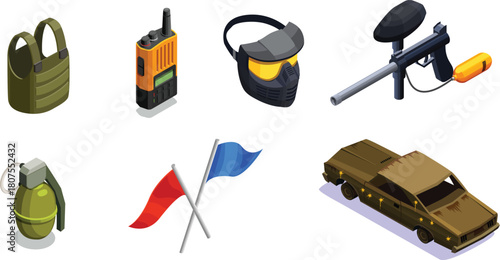 set of different sports equipment