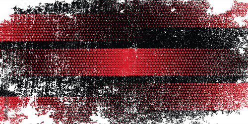 Red and black and white gradient grunge texture background with halftone dots. Pop art comic sports style vector illustration.