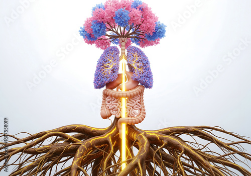 SCFAs from Gut Nourishing Lungs Visualized as Immune Tree of Life