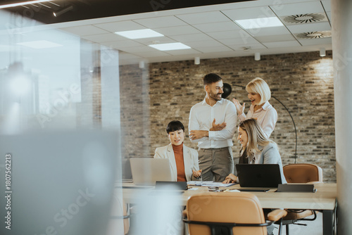 Team members collaborate in...