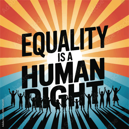 A collection of bold and modern poster-style illustrations promoting human rights, social justice, equality, and freedom. These designs feature diverse characters, raised fists, peaceful protest theme