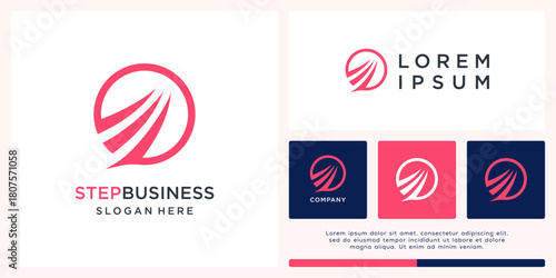 Global step business logo design template