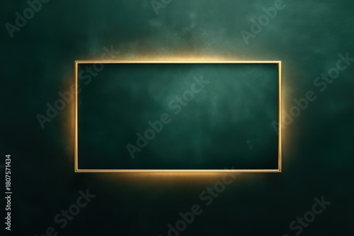 Wallpaper Mural Gold framed square on a green background Torontodigital.ca