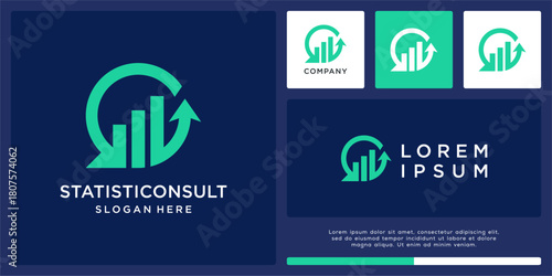 Statistic consulting business logo design