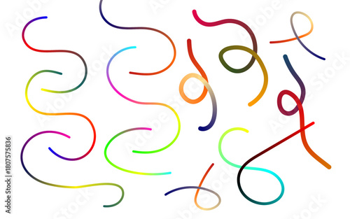 Waves of abstract color gradients.  Vector line pattern in the background.  elements of wavy graphic design.  Ribbons in Rainbow Colors