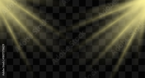 Golden Light Rays on Transparent Background Creating a Dreamy  Light Effects for Digital Design Projects and Visual Compositions Perfect for Adding Warmth and Radiance to Graphics 