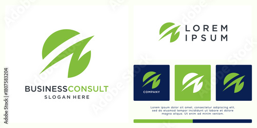 Abstract business consult logo design template