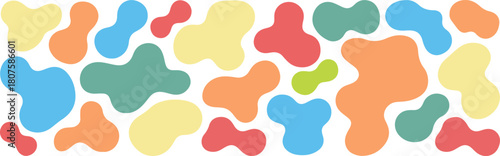 Abstract Organic Shapes | Muted and  Retro Color Blob Pattern