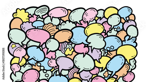 A Colorful Collage of Speech Bubbles