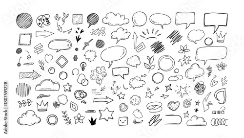 Hand-Drawn Doodle Elements Collection