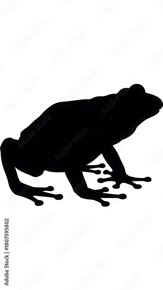 Fototapeta premium Simple Black Frog Silhouette Icon