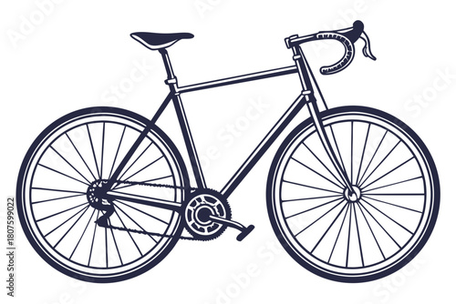 Silhouette of a Road Bicycle bike road bike