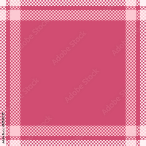 Abstract pink pixel art frame. Textured border design with checkered pattern. Use for backgrounds, overlays, or creative projects needing a retro touch.