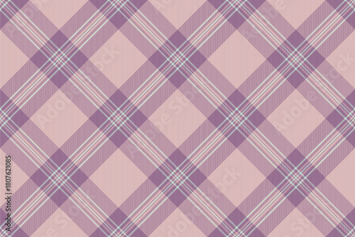 Print check background texture, preppy plaid vector seamless. Intense textile fabric tartan pattern in light and pastel colors.