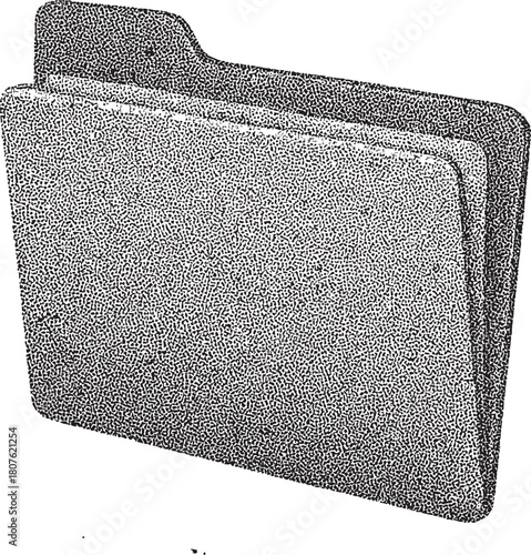 Halftone File Folder Illustration