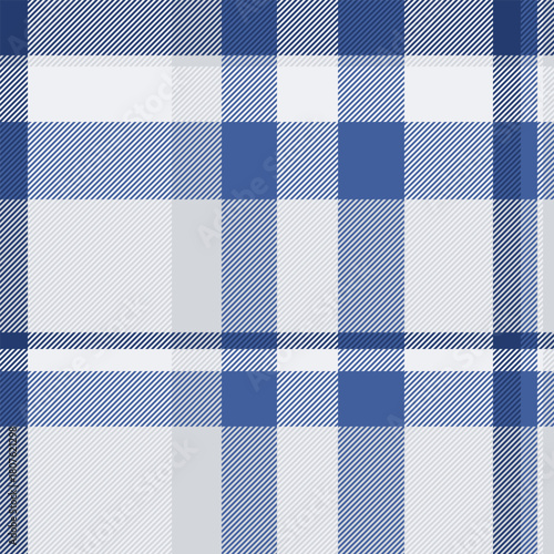 Chinese new year tartan background textile, order plaid texture vector. 1940s check fabric pattern seamless in white and blue colors.