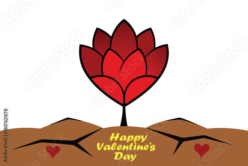 Desert Heart Succulent – Resilient Valentine Vector