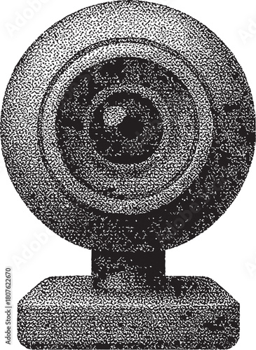 Halftone Webcam Illustration