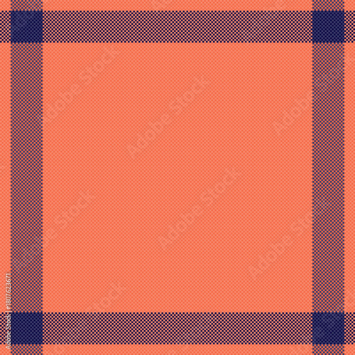 Uniform textile check background, folklore texture tartan plaid. Covering fabric seamless vector pattern in red and indigo colors.