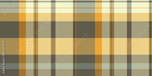 Knot texture plaid fabric, dye pattern background check. Blanket tartan textile seamless vector in light and amber colors.