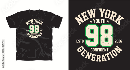 New york youth confident generation t-shirt design