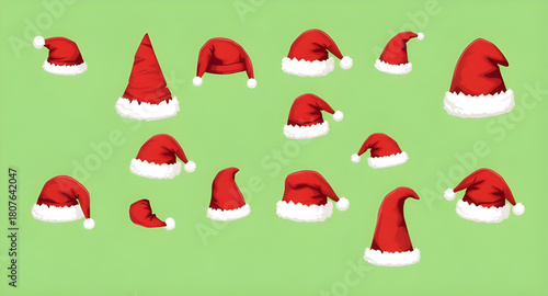 santa,hat,christmas,holiday,winter,festive,xmas,cap,red,white,fur,trim,pom,pompom,seasonal,party,celebration,deco,decoration,costume,accessory,headwear,tradition,joy,cheer,gift,wrapping,ornament,icon,