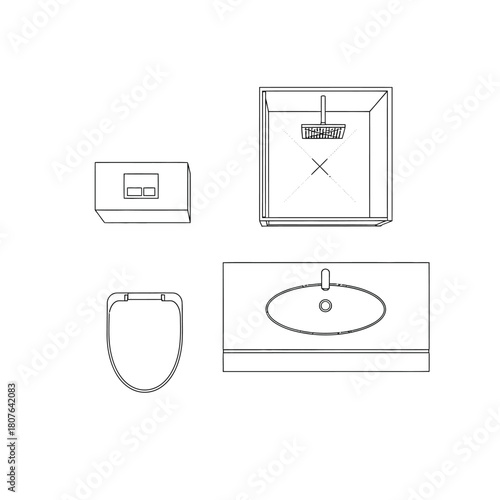 Bathroom Fixture Technical Drawings bathroom fixtures