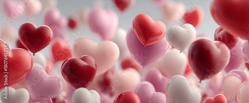 Heart Decorations Fill a Cozy Room for a Celebration of Love and Affection