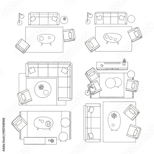 Top-Down Views of Living Room Layouts whisk
