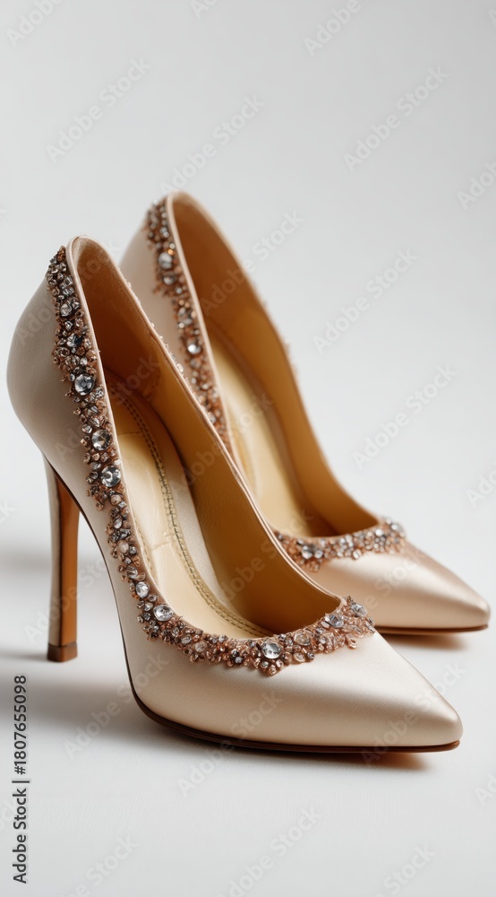 Obraz premium Elegant High Heels With Embellishments Perfect for Formal Occasions and Special Events