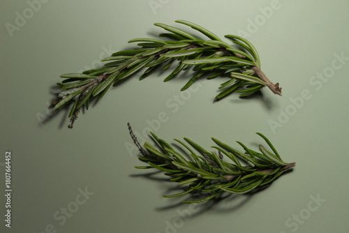 Rosemary sprigs with flowers