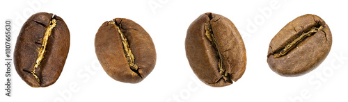 Coffee beans isolated on a white background