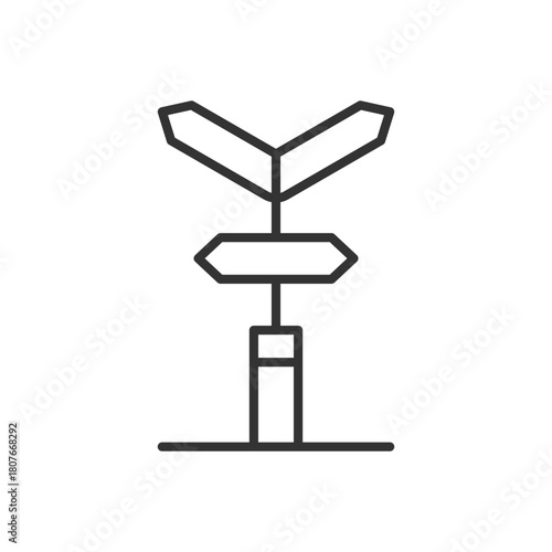 Signpost Icon - Guidepost Icon