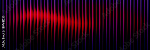Abstract Red Wave Stripes, Glowing lines on blue purple vector background for technology covers headers and slides