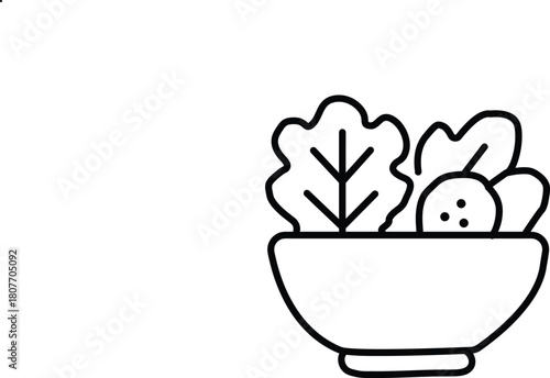 Bowl of fresh salad, offering a healthy and delicious meal option for a balanced diet and nutritious lifestyle